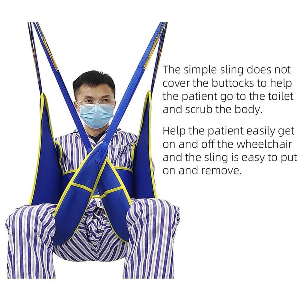 Arnés Elevación Paciente Cuerpo Completo, Grúa de Paciente, Eslinga De Elevación,para Posicionamiento Y Elevación De La Cama,Enfermería, Fácil de Usar Medium