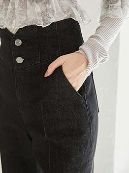 Amazon | Organicハイウエストフレアデニムパンツ SWFP245039BLK0 Amazon | Organicハイウエストフレアデニムパンツ SWFP245039BLK0