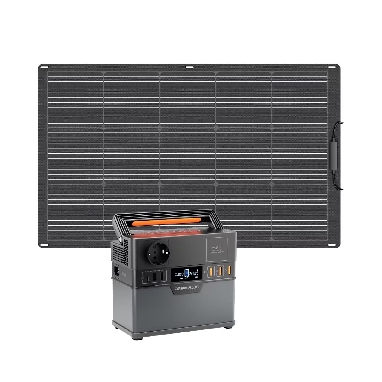 ALLPOWERS S300 Plus Centrale Elettrica Portatile con Pannello Solare 100W | 288Wh Generatore Solare Portatile, 300W (600W Picco) AC Uscita Stazione di Energia Portatile, UPS Power Station per Emergenza