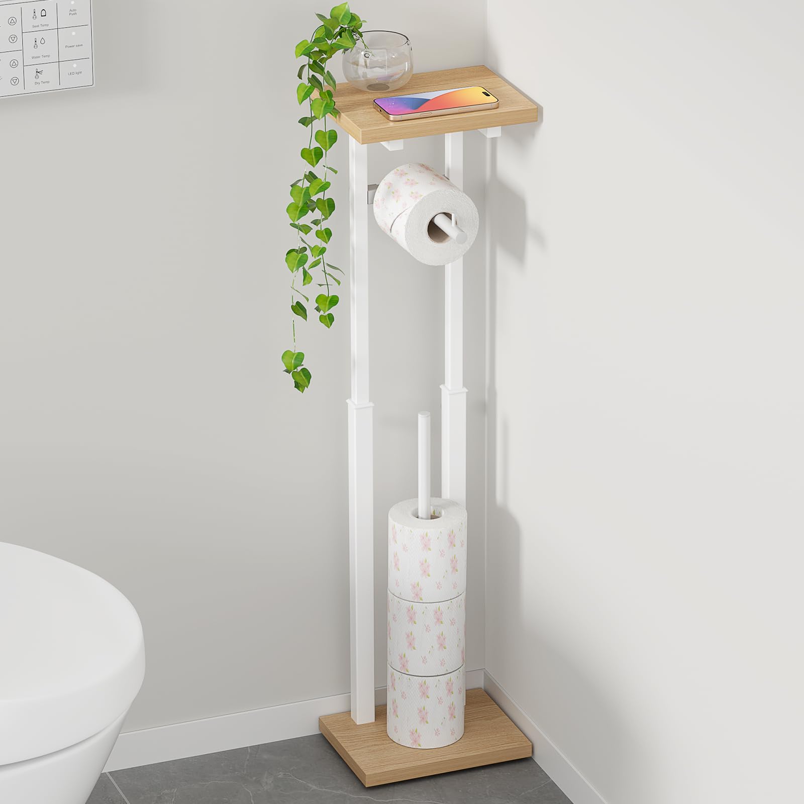 Amazon｜TTWO トイレ収納棚 トイレットペーパーホルダー 幅20