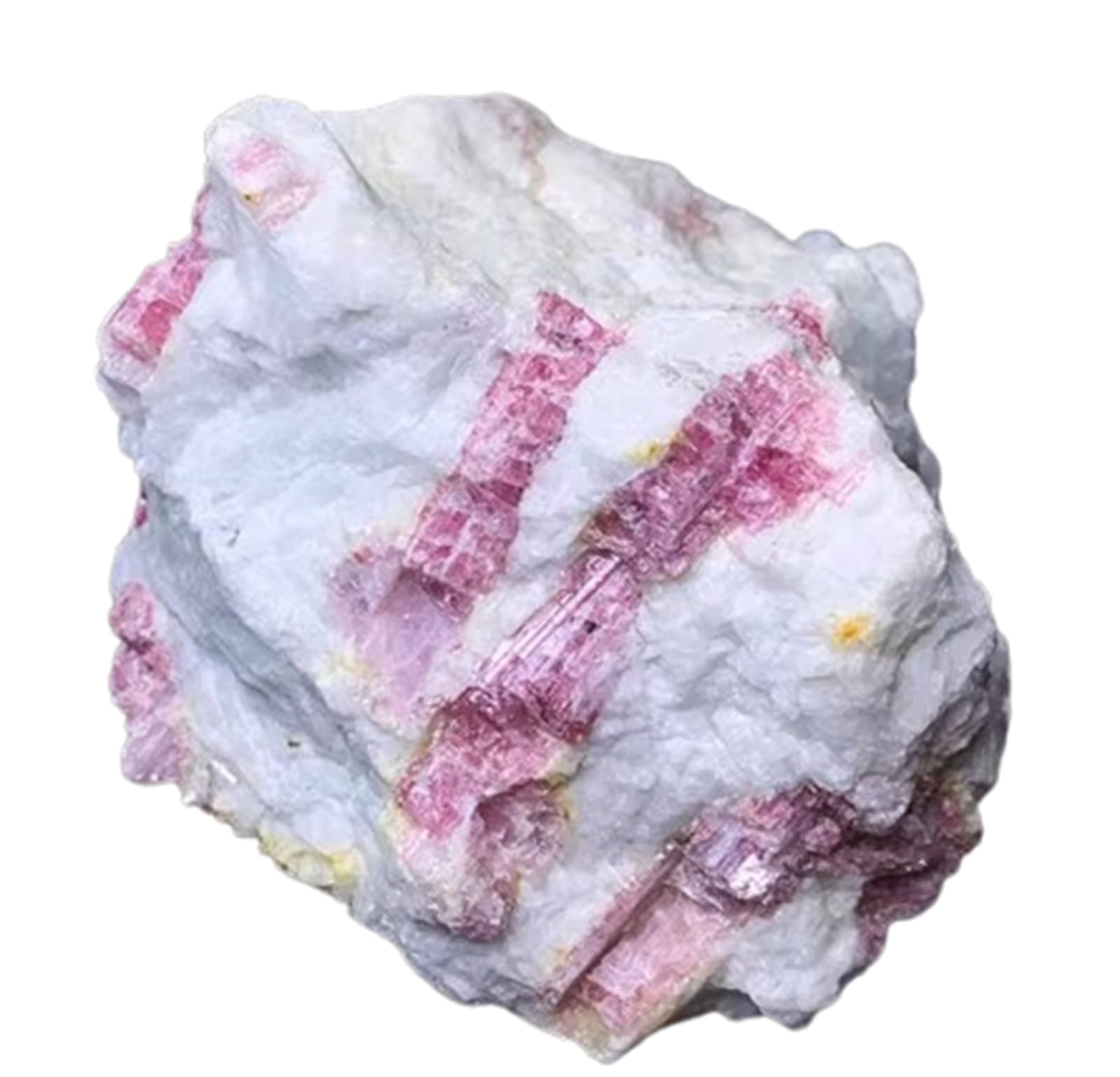 NHDVDVAV Natural Crystals and Plum Blossom Tourmaline Healing Rough Stones