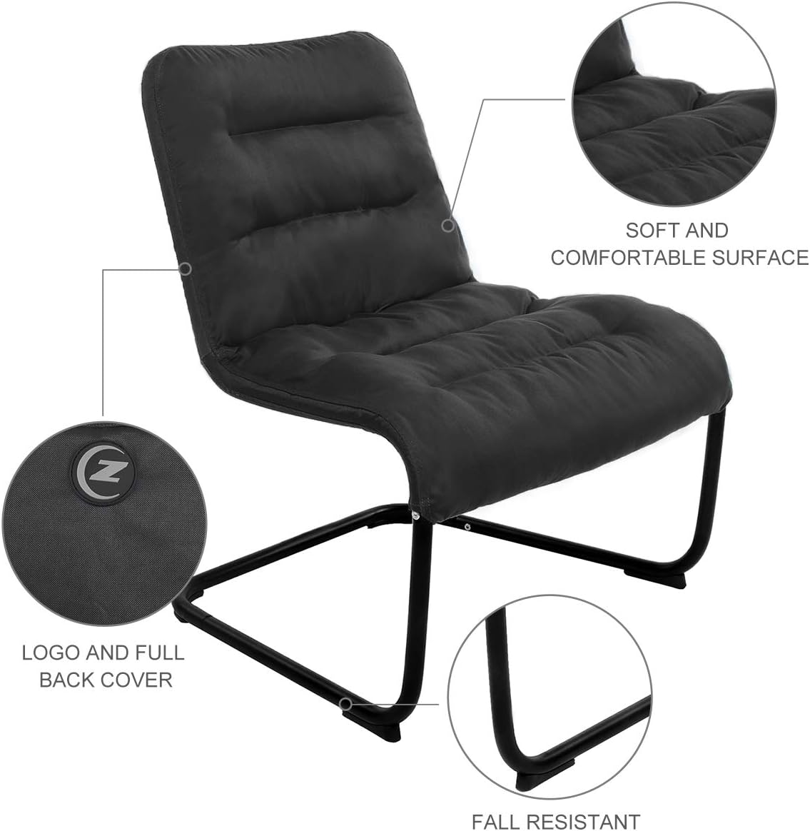 🔥 Hоt Dеаlѕ Zenree Bedroom Chairs for Living Room,Guest's Teen's Room Colleage Dorm, Black