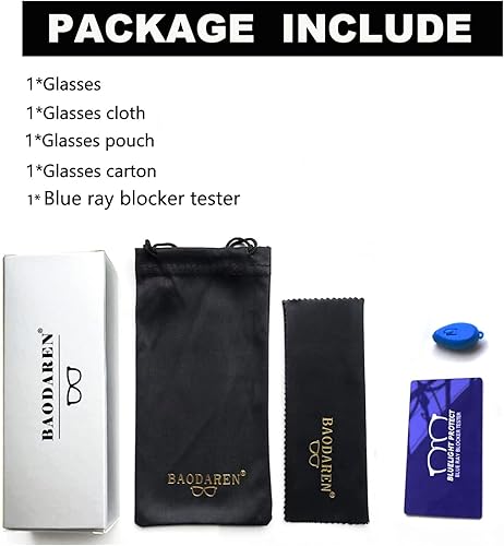 Miniatura 7 de Lentes de bloqueo de luz azul de gran tamaño con marco cuadrado para mujereshombres, antifatiga ocular, lentes de computadora L3000A