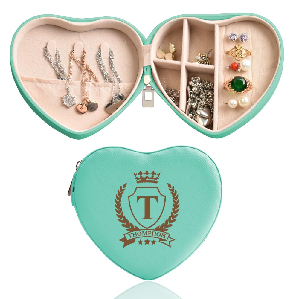 Personalised Women's Jewellery Box, with Name and Initial, Jewellery Organiser for Rings, Necklaces, Earrings, Custom Gifts for women, Friend, Her, Daughter, Bridesmaid