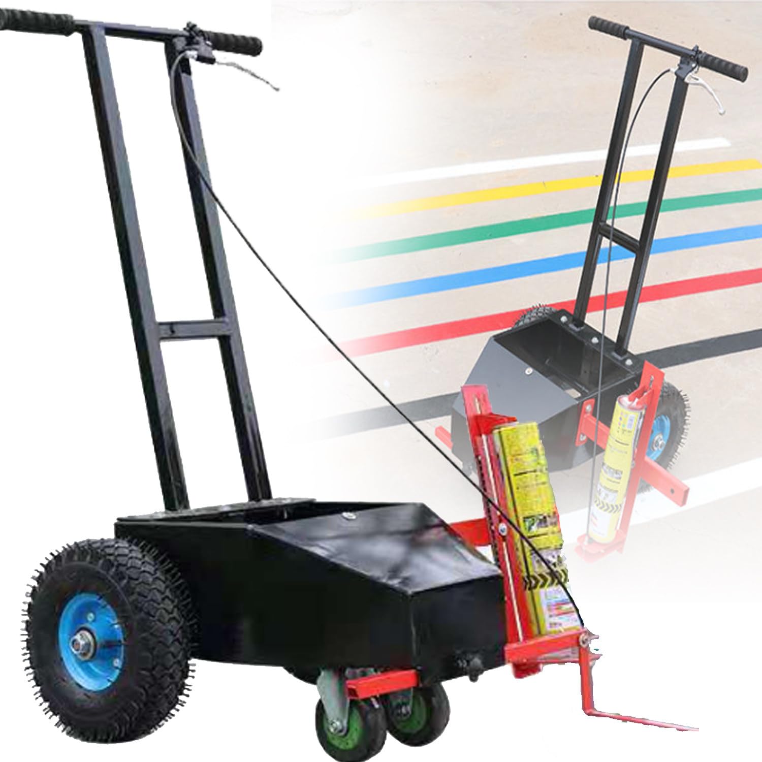 Aioneer Efficient Wheel Transfer Line Marking Machine,Wheel Transfer Line Marking Machine,Lane Marking Applicator With Width Adjustment, For Schools, Sports Surfaces