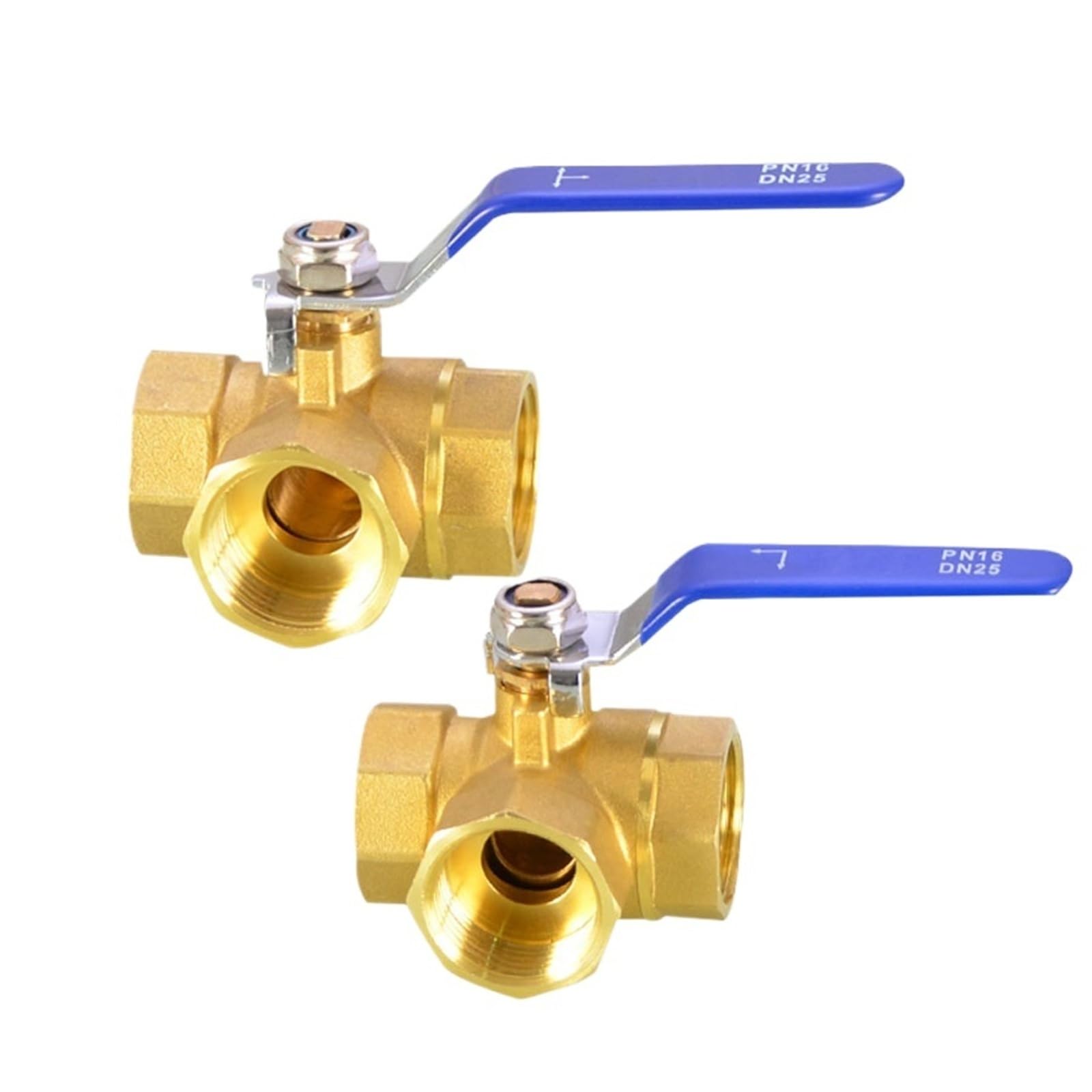 Vanne boisseau sphérique 3 voies 1" laiton anti-fuite pour sécuriser l'eau et le gaz