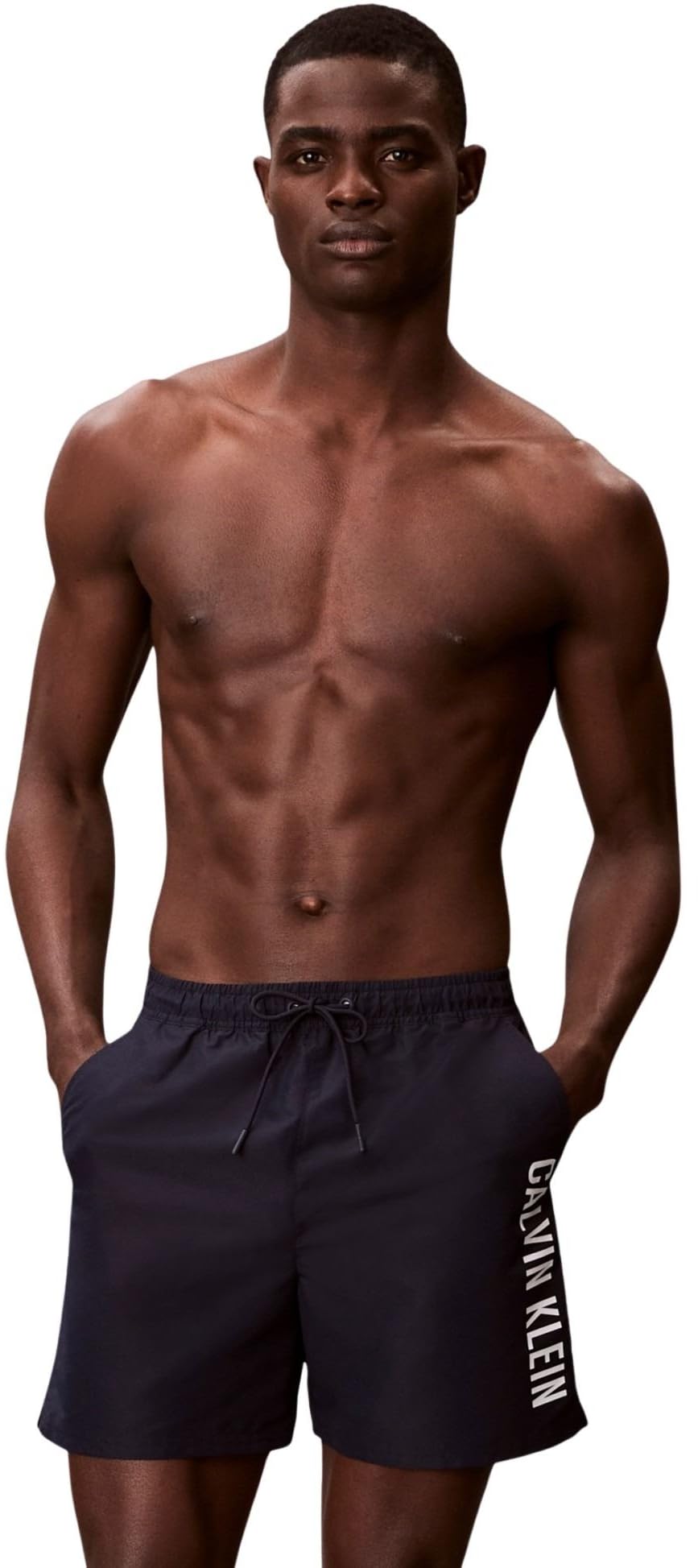 Calvin Klein Men's Blue Medium Drawstring Swim Shorts - Beachwear - S - Swimwear