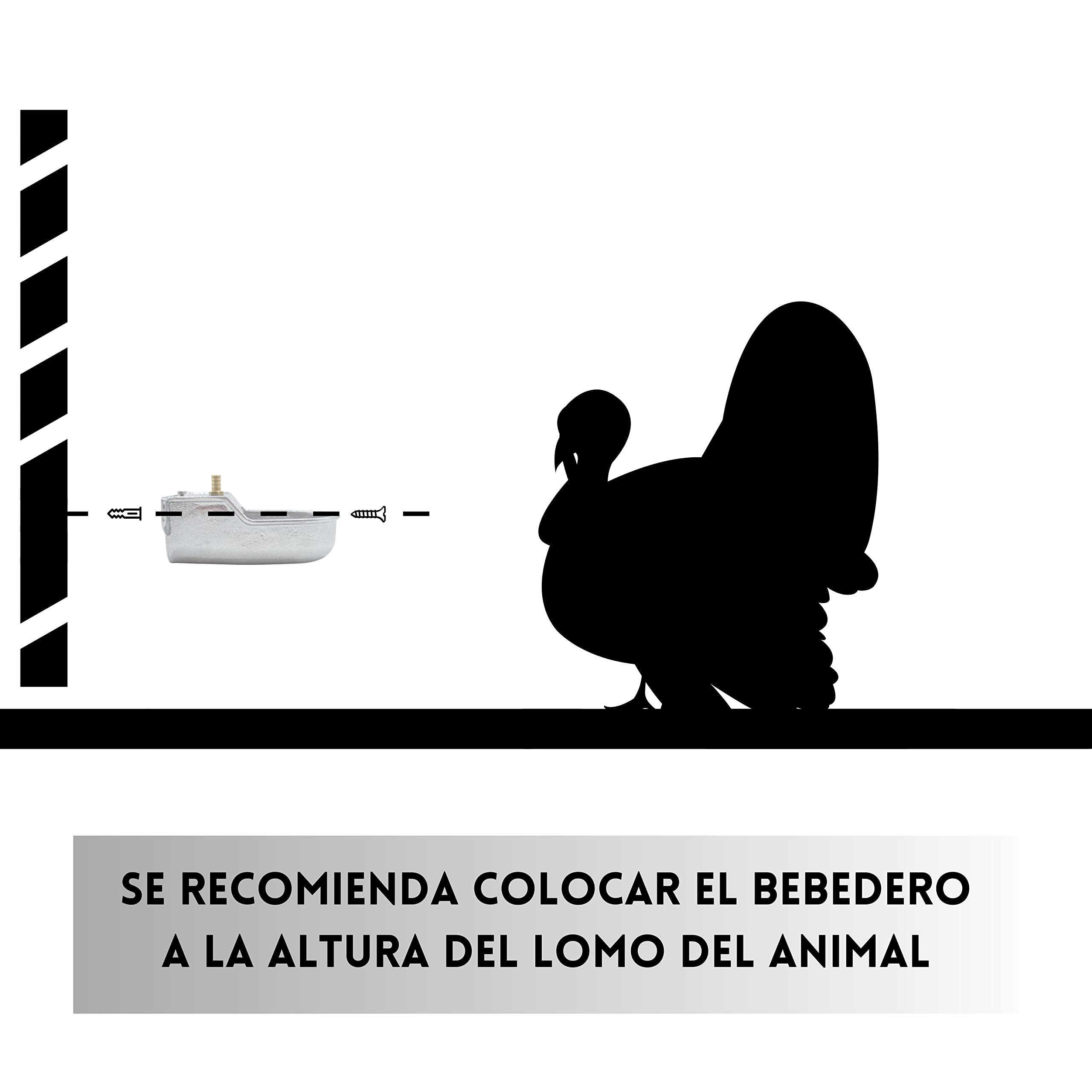 FINCA CASAREJO Bebedero automático de Aluminio para Perros, gallinas, faisanes. Bebedero gallinas (GBAA1) (2)