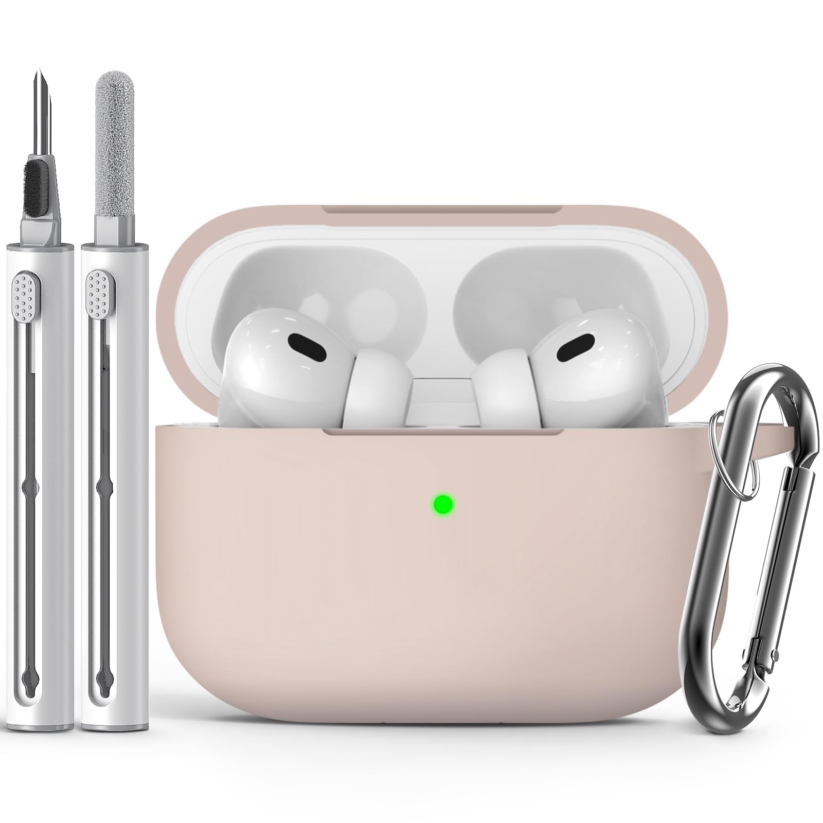 Inesore Compatible with AirPods Pro 3 Case with Cleaning Kit, Silicone Protective Case Cover for Apple Air Pods Pro 3rd (2025), Unisex Design - Black — view 32