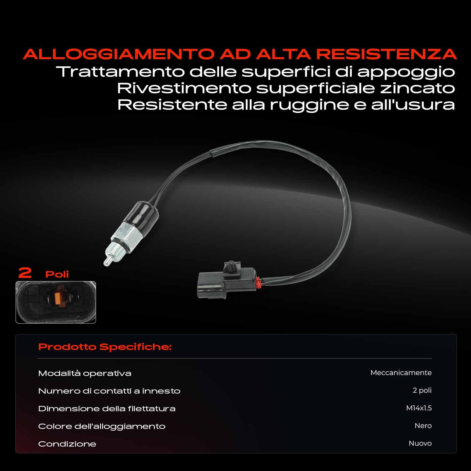 Frankberg Interruttore luce di retromarcia per L200 K6 T K7 T Pajero II III Sport I K7 K9 K90 1990-2008 ME581047
