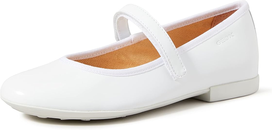 Geox Meisjes Jr Plie' C Ballet Flat, wit, 30 EU