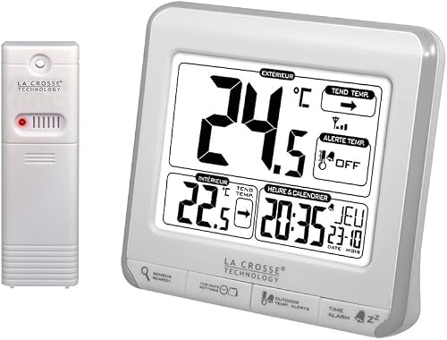 La Crosse Technology WS6811WHI-SIL Station de températures avec 
