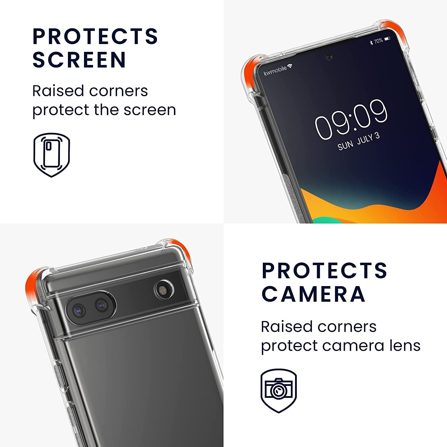 Coque Google Pixel 7 Avec Collier Kwmobile - Housse Silicone Violet Bordeaux - Pratique Et Antidérapante