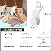 Vista 7 de 200 ganchos para colgar ropa, ganchos de conector de ropa, perchas en cascada para ahorrar espacio, organizador de armario, clips para perchas