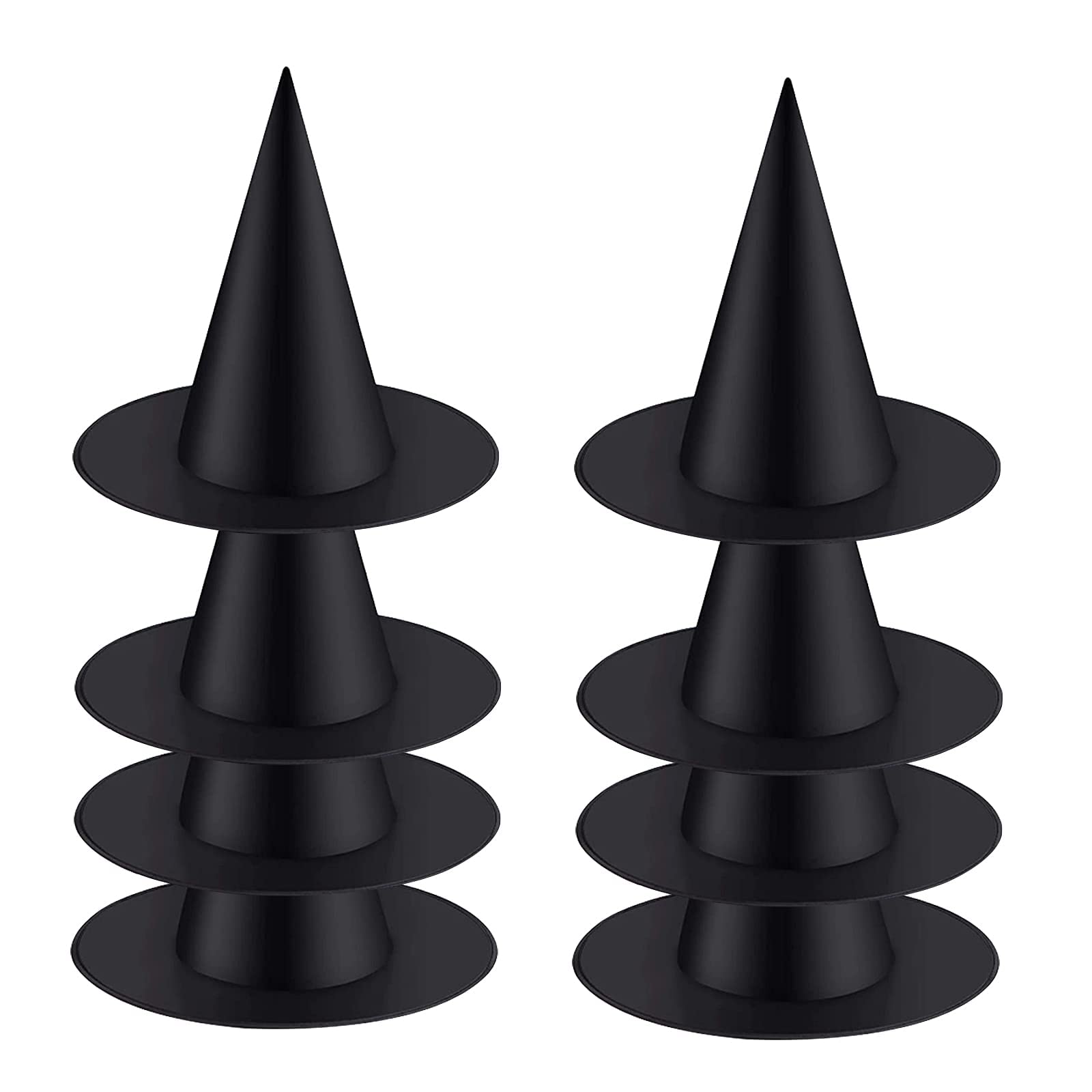 GHANTOY 8pcs Black Halloween Witch Hats Costume Accessory Decorations Hanging Witch Hats Floating Witch Hats for Halloween Party Yard Decorations Supplies