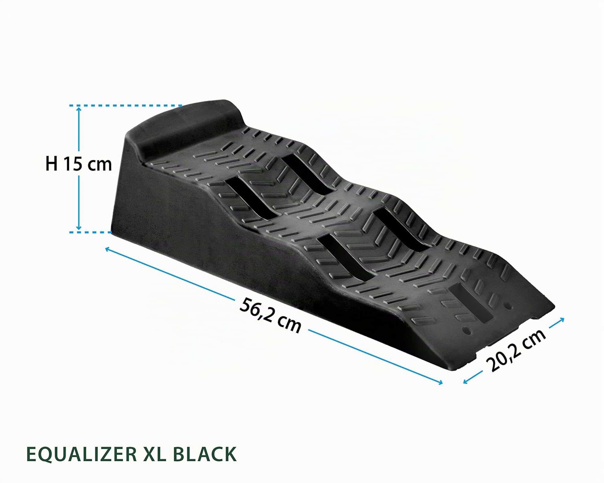 BRUNNER 7110103N.C03 Lot de 2 Cales de Niveau Equalizer XL Black pour Camping-Car, Caravane, sans Sac, Noir