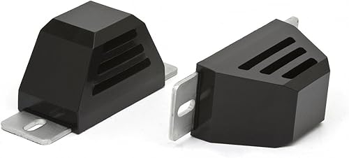 Daystar KU09017BK tope de impacto universal de poliuretano de 3 pulgadas de alto y 4,5 pulgadas de largo, placas de montaje con ranuras de 2,5