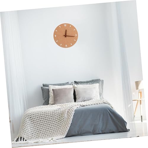 Miniatura 8 de HOMSFOU 1pc Wall Clock Reloj Digital De Pared Rustic Hanging Clock Silent Decorative Clock Decorative Hanging Clock Simple Decorative Clock Wood