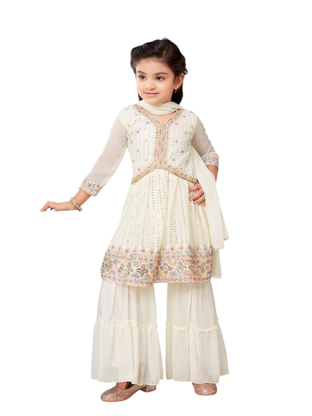 Aarika Girls Kurti Sharara Set