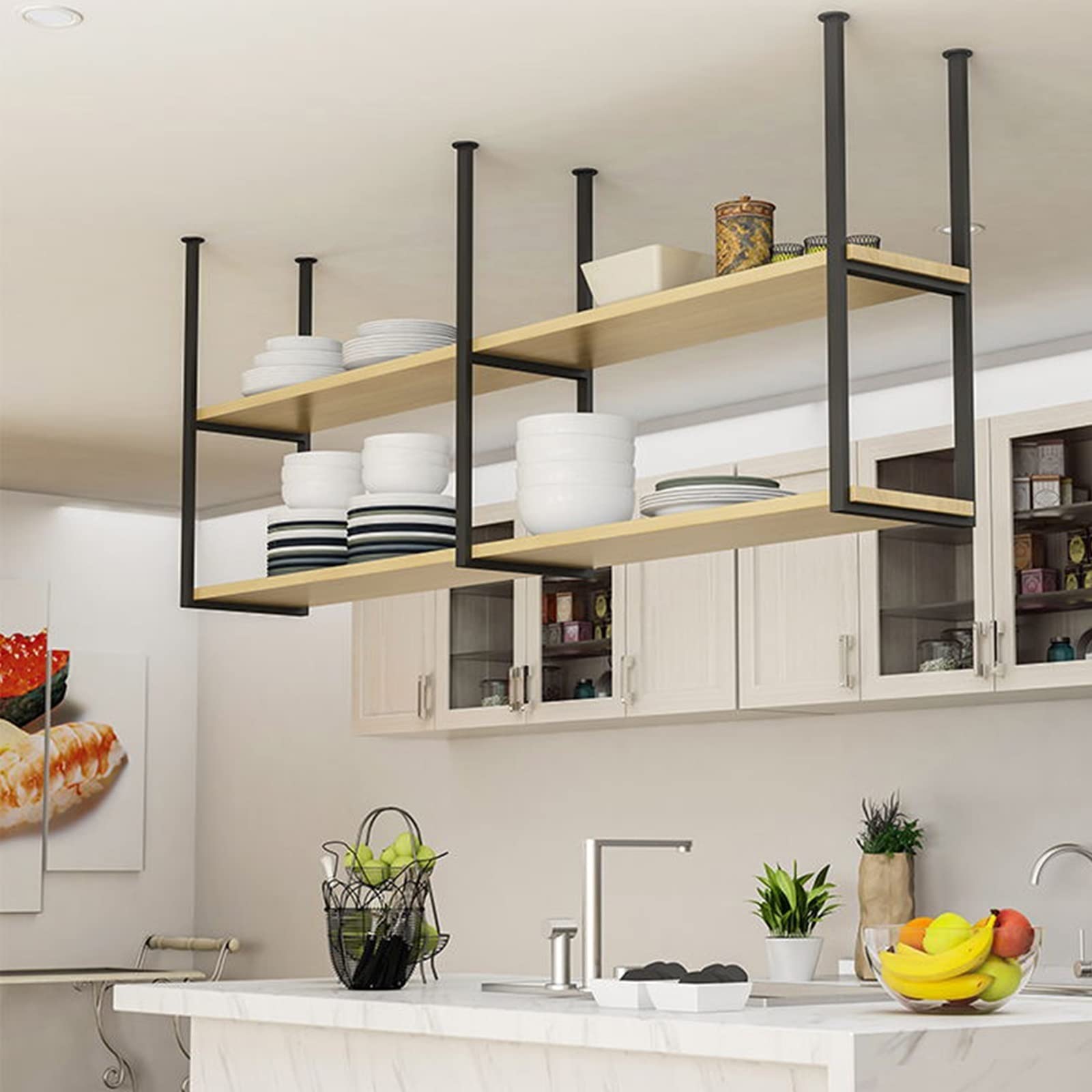 Porte-verre à vin suspendu DASHADAO en métal robuste style suspension