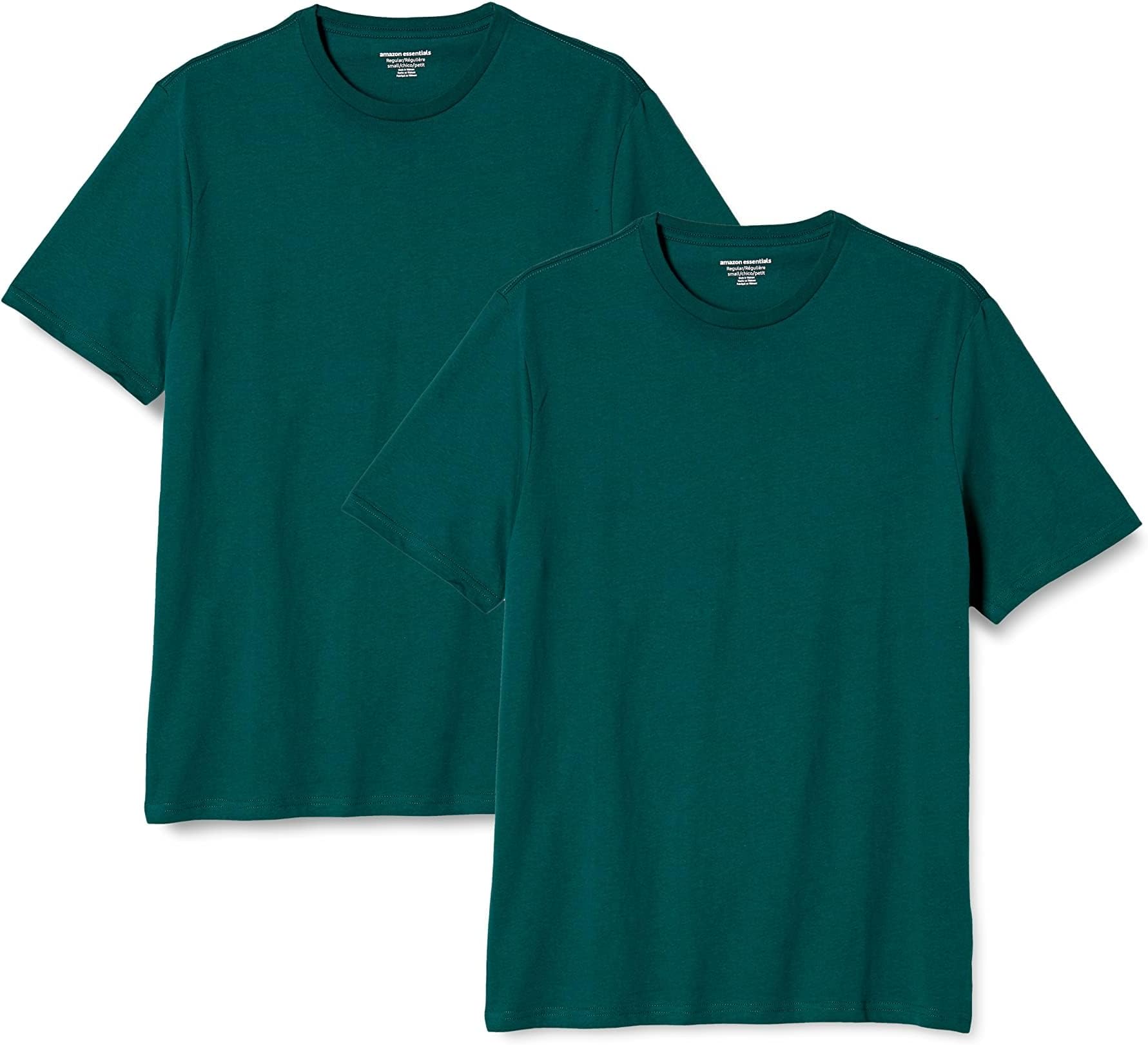 Amazon Essentials Men's Regular-Fit Short-Sleeve Crewneck T-Shirt, Pack of 2
