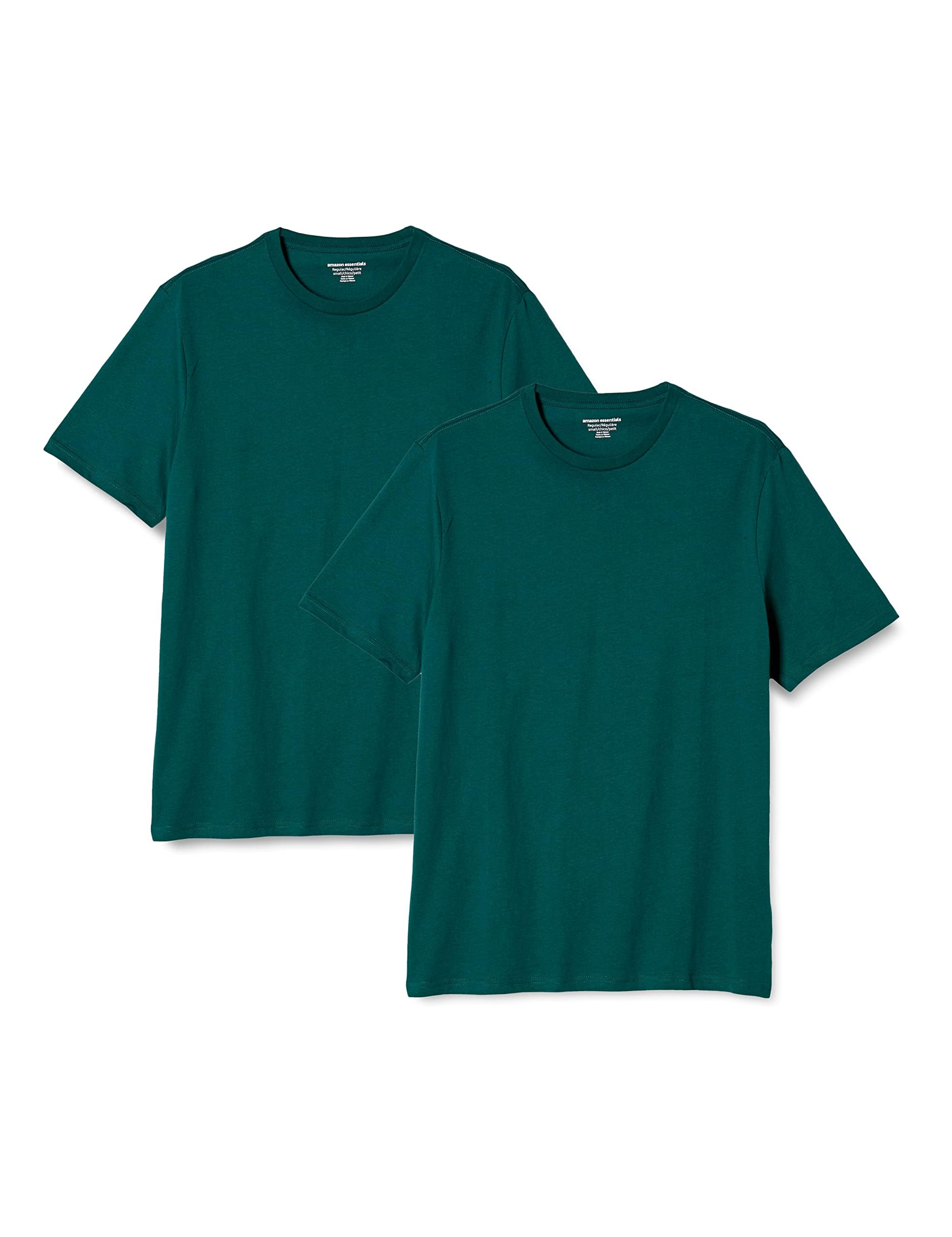 Amazon Essentials Men's Regular-Fit Short-Sleeve Crewneck T-Shirt, Pack of 2