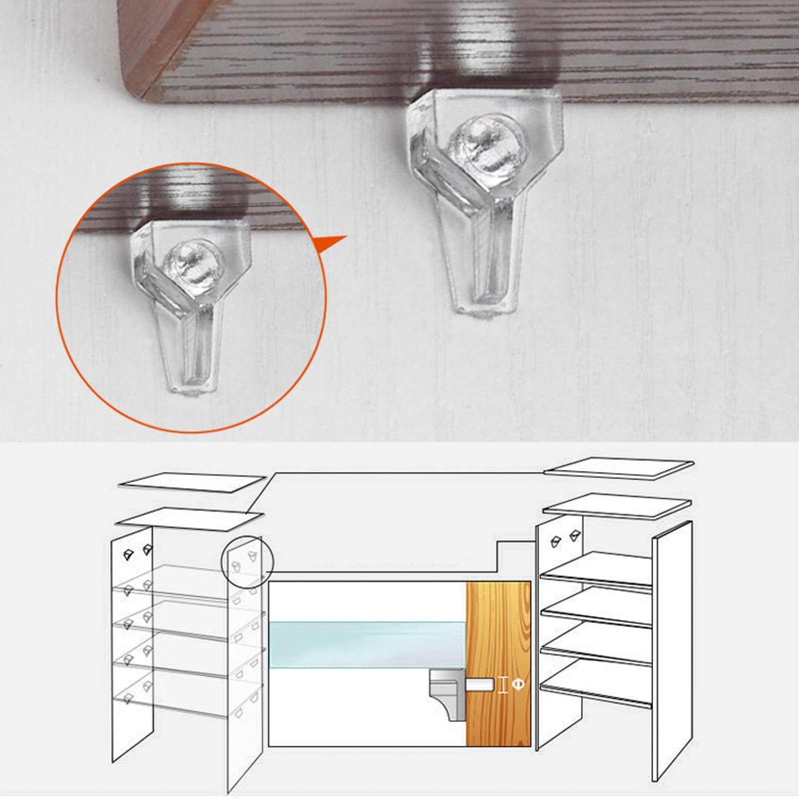 5mm White Plastic Cabinet Shelf Pins 50 Pack 50-Pack 5mm White Plastic - Cabinet  Shelf Pins For Furniture \u0026 Bookcases Shelf Support Pegs, image size:1600x1600