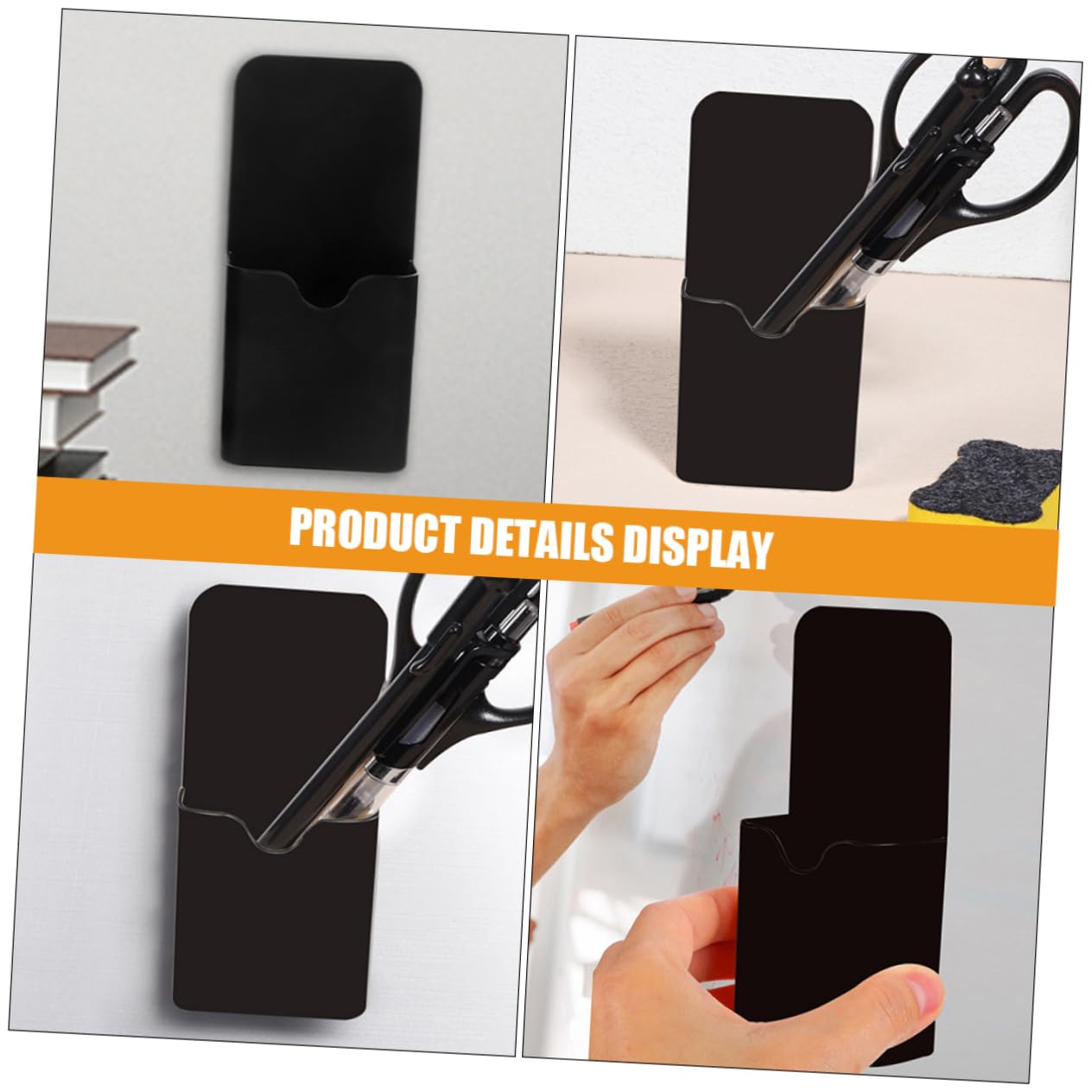 5 Set Portapenne Magnetici Per Lavagna Organizer Penne Con Supporto Magnetico Compatto Per Ed Accessori Ufficio Nero 4 Pezzi*5