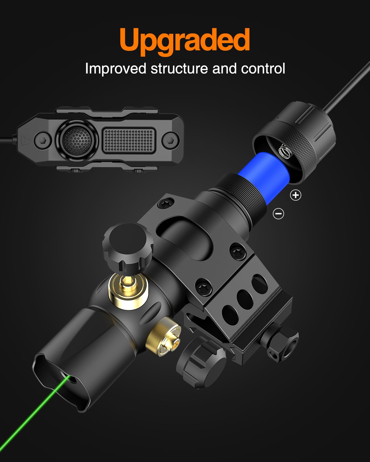 Darkfang viseur Laser Vert pour Faisceau Laser Tactique Picatinny