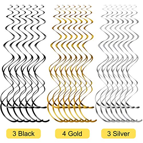 Image of Frienda 30 Pieces 16th Birthday Party Decorations Birthday Party Decorative Cards and Hanging Swirls Ceiling Decorations Shiny Celebration Hanging Swirls Decorations for Birthday Party Supplies