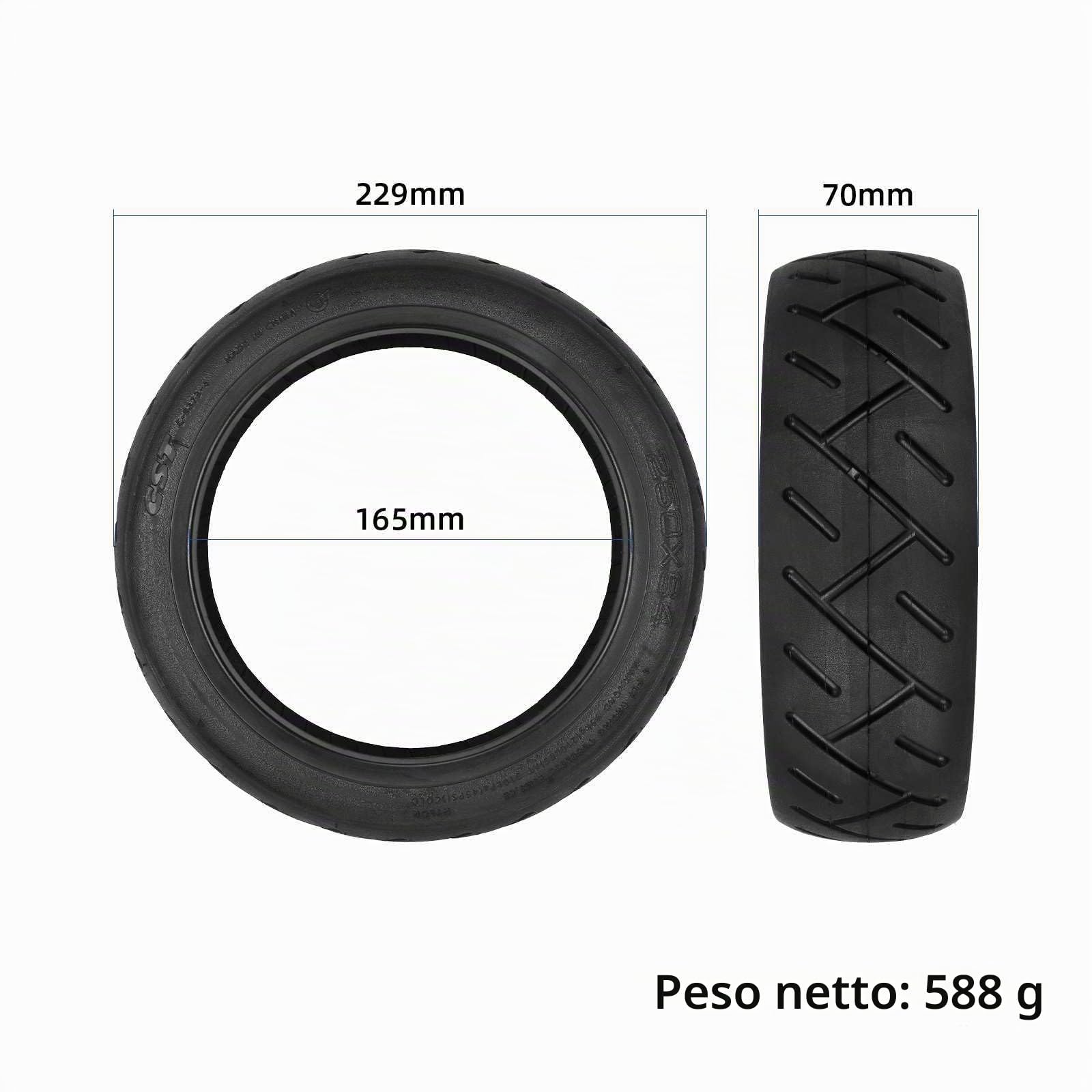 TREFAN 250 * 64 pneumatici sottovuoto da 10 pollici per monopattino elettrico Xiaomi 4 Ultra, gomma antiscivolo e duratura per anteriore e posteriore, pneumatici senza camera d'aria, pneumatici di