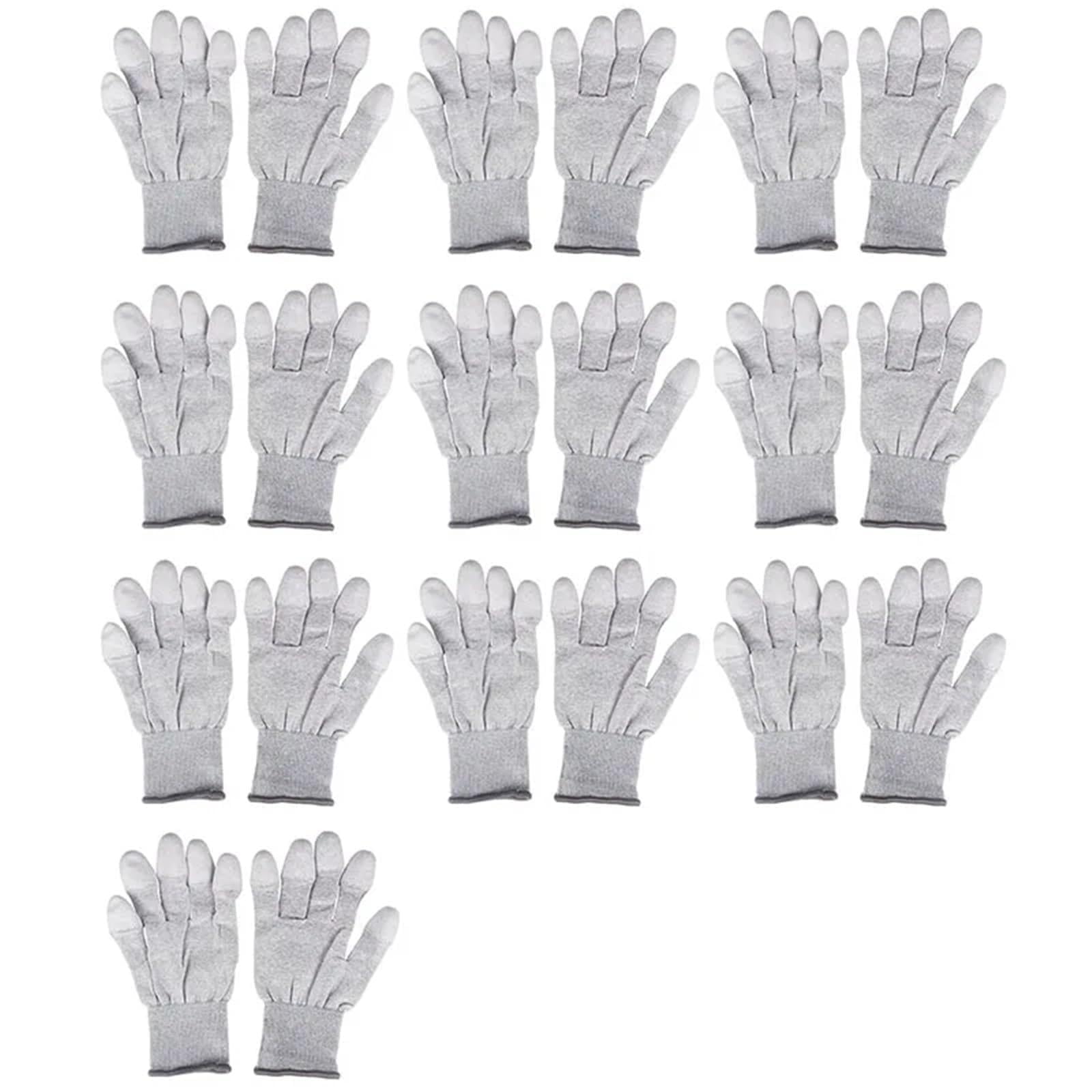 10 paia/5 paia di guanti antistatici ESD for la sicurezza sul lavoro elettronico for la manutenzione di componenti elettronici(10 Pairs,Medium)