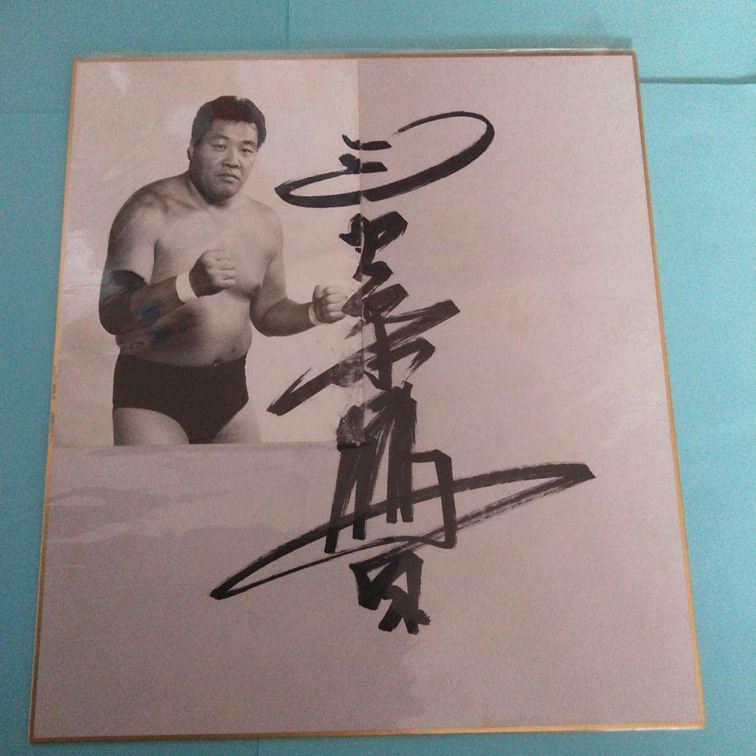 Amazon.co.jp: 全日本プロレス 鶴田軍 サイン色紙 公式色紙 写真 3枚