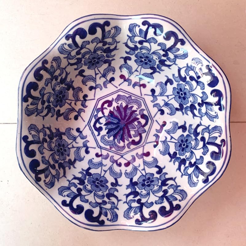 Vassoio Per Frutta Piatto in stile cinese Piatto for pesce profondo Piatto for zuppa Piatto da pranzo for la casa Piatto di frutta Ristorante Stoviglie in ceramica Piatto di frutta creativo Cestino Pe