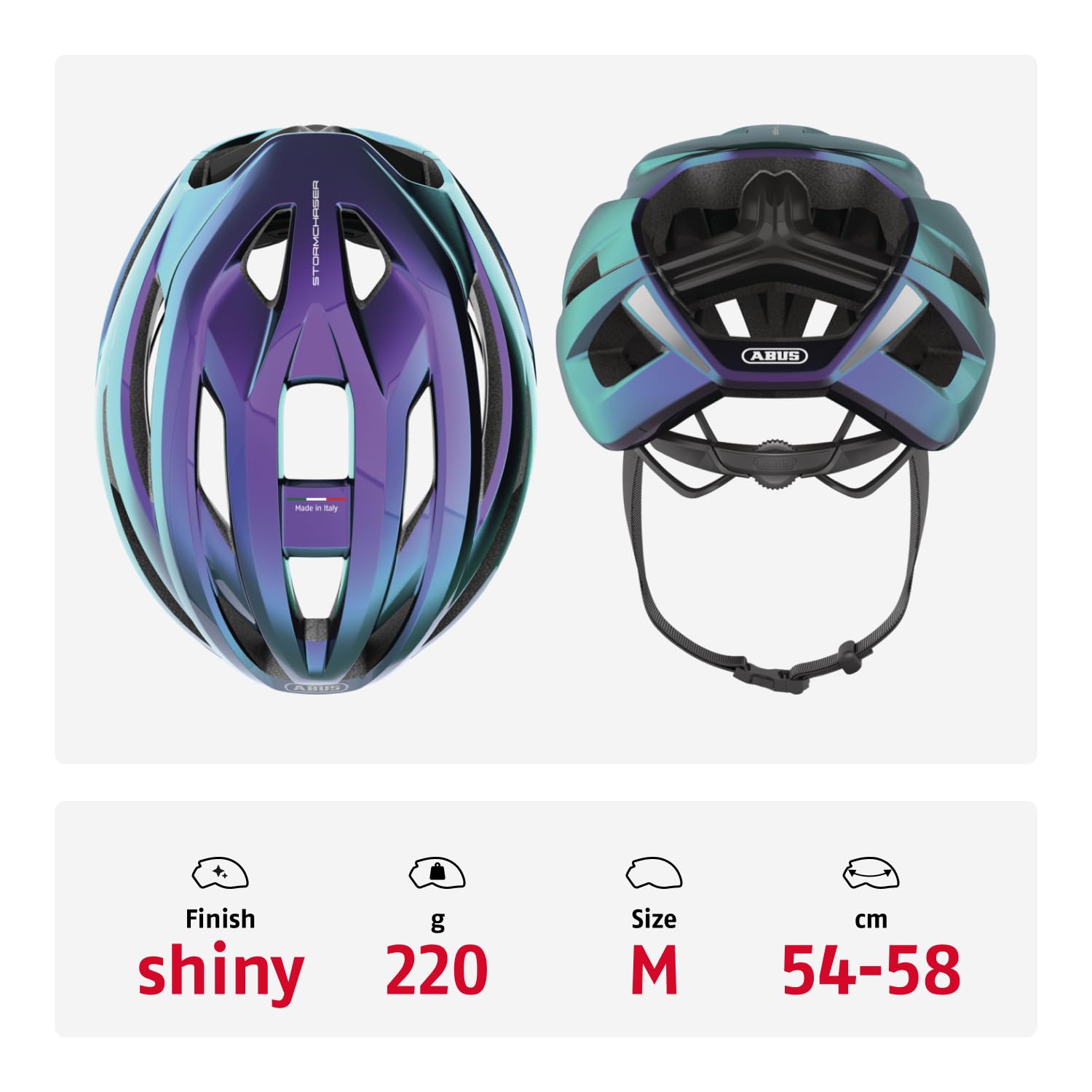 ABUS StormChaser ACE Casco da ciclismo - casco da bicicletta leggero per gare ciclistiche, tour in gravel bike e ciclocross - per donna e uomo -