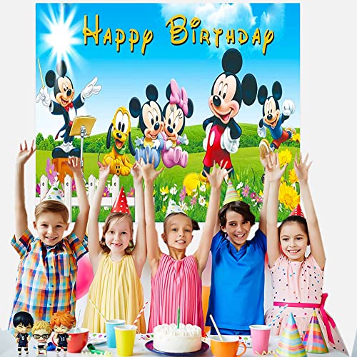 Sfondo di Compleanno a Tema Mickey Minnie BESTZY