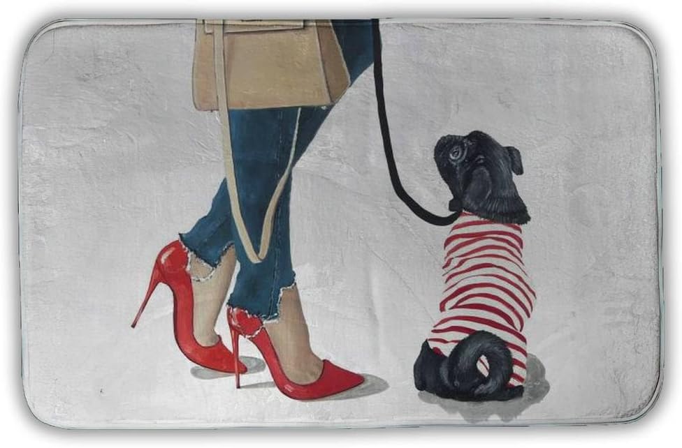 Begin Home Decor 5930-2134-FA44 21 x 34 in. Blue Animals Bath Mat - Best Friends Fashion Home Decor