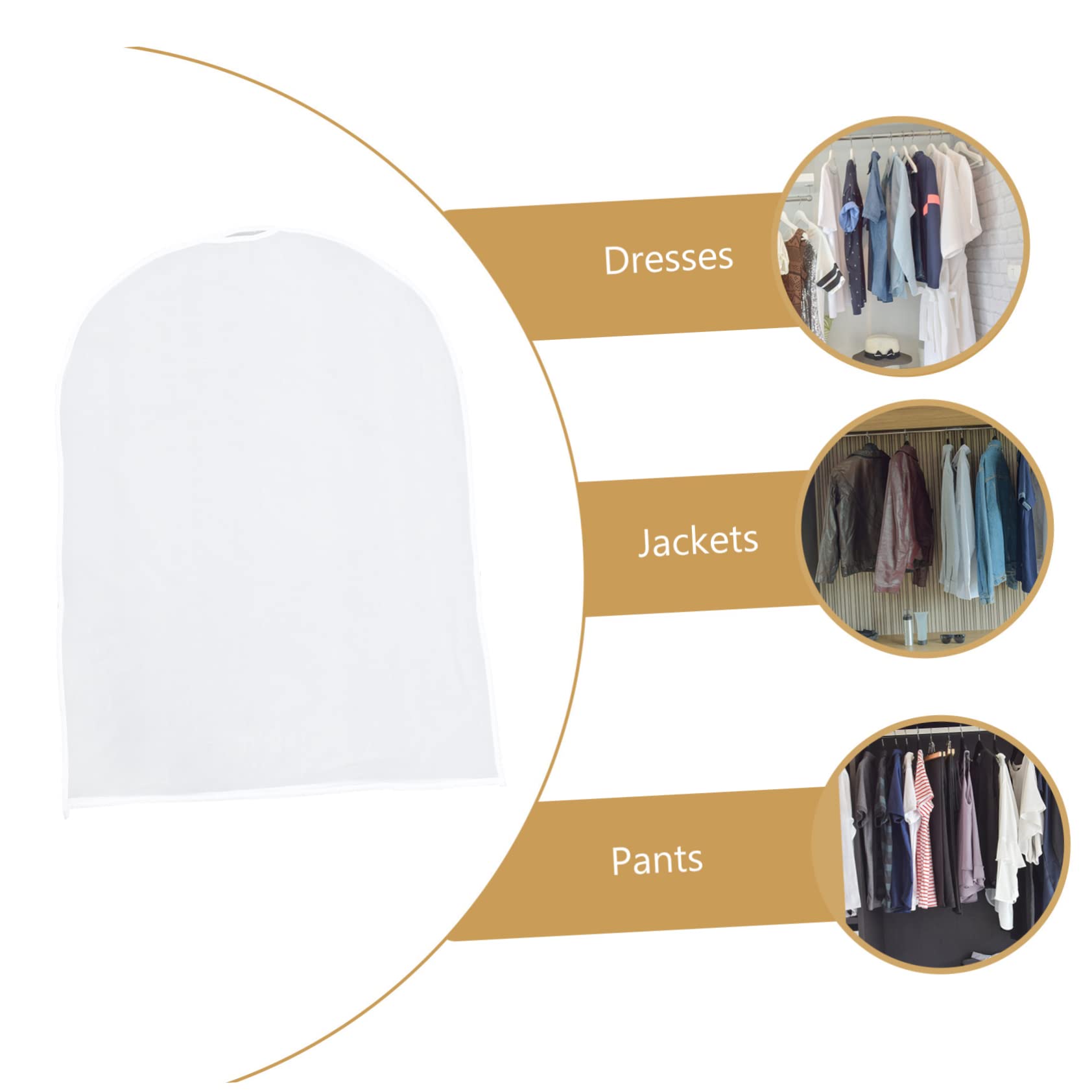 10piezas Guardapolvo De Fundas Para Guardar Vestidos Transparentes Fundas Para Armario Para Ropa De Casa Colgar Ropa Dormitorios