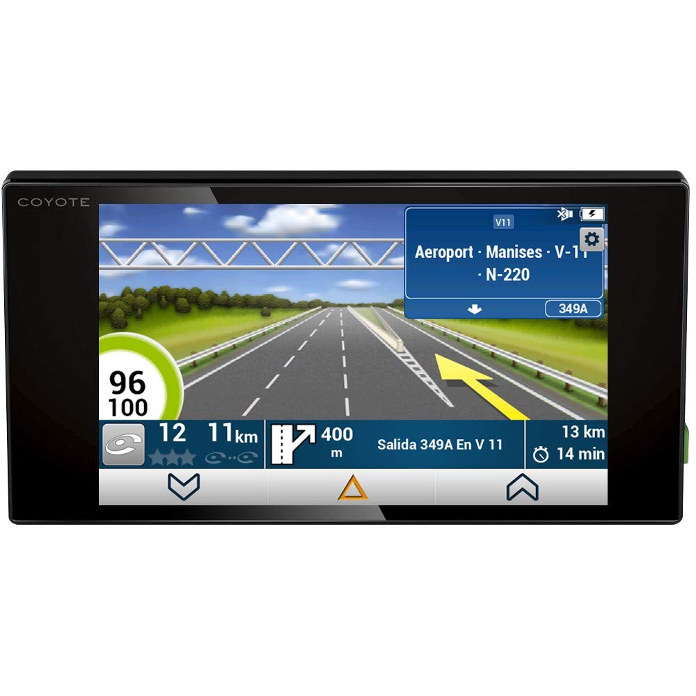 Coyote NAV - El Asistente a la Conducción - GPS con mapa 2D - Alertas en tiempo real - Anticipa los peligros hasta 30 km - Pantalla HD de 5,5”