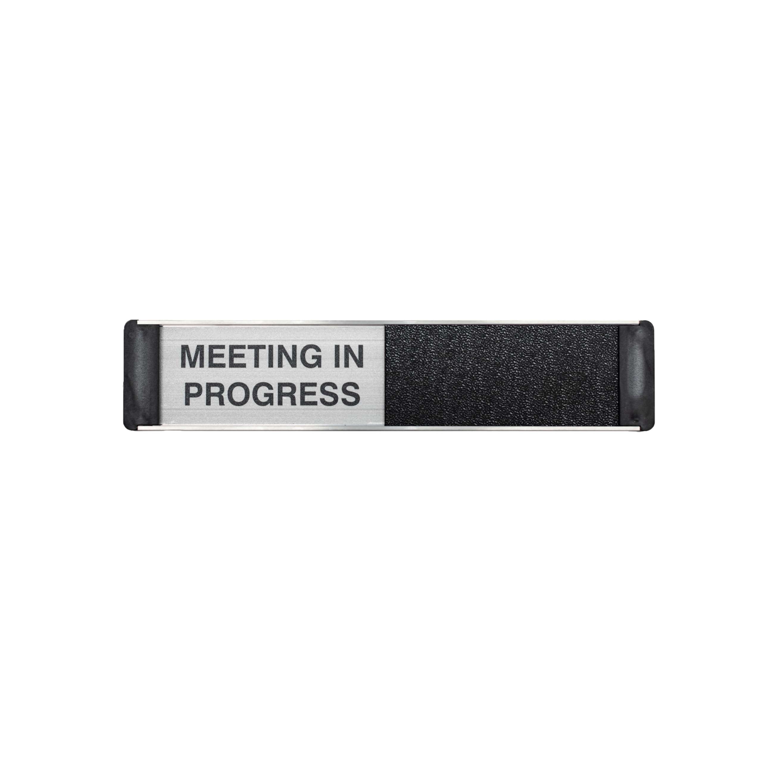 Seco Panneau coulissant en aluminium/PVC avec inscription « Meeting In Progress » - 255 mm x 52 mm