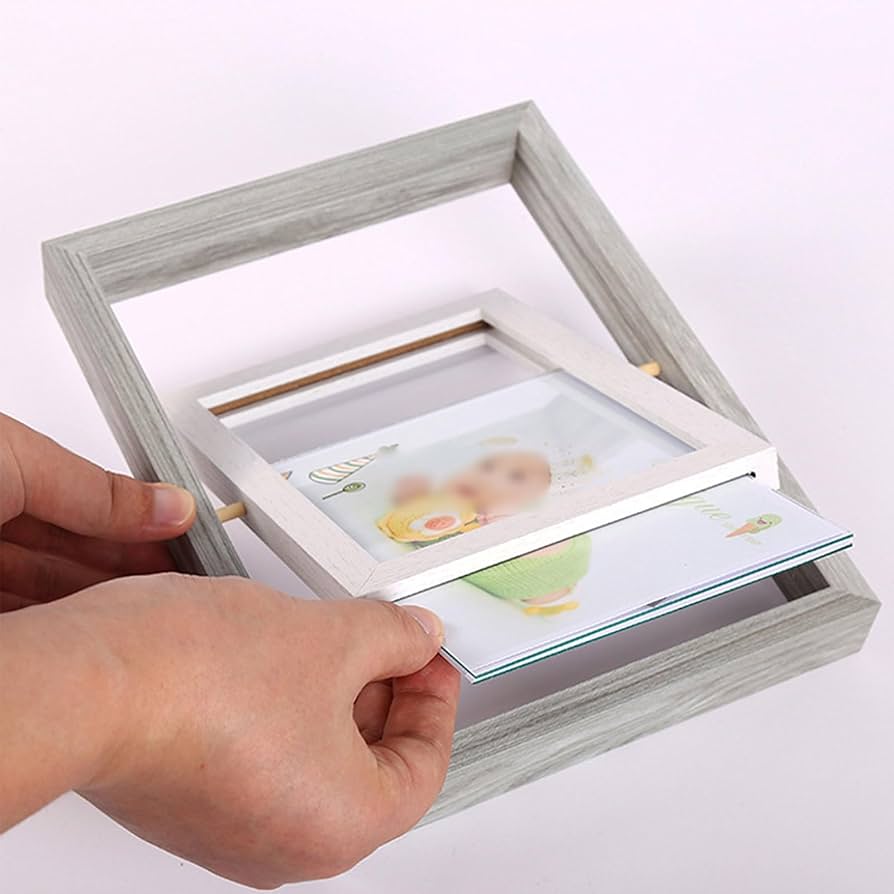 Amazon.co.jp: Set of 2 Rotating Photo Frames Floating Photo