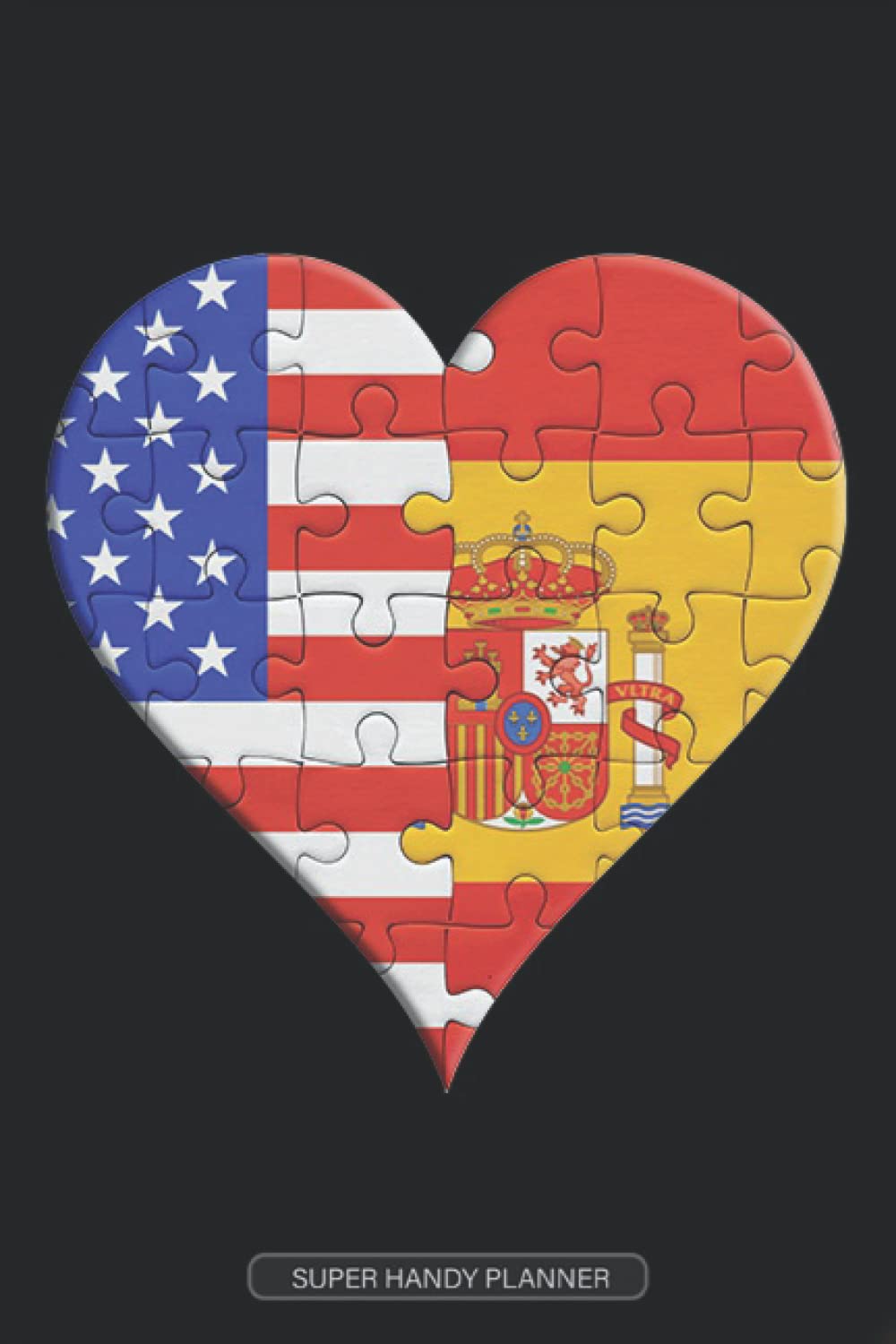 Planner: American Spanish Flag United Heart Jigsaw Puzzle Flags Of America Spain