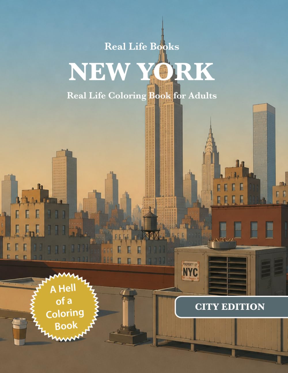 NEW YORK: Real Life Coloring Book for Adults (Real Life City Edition)