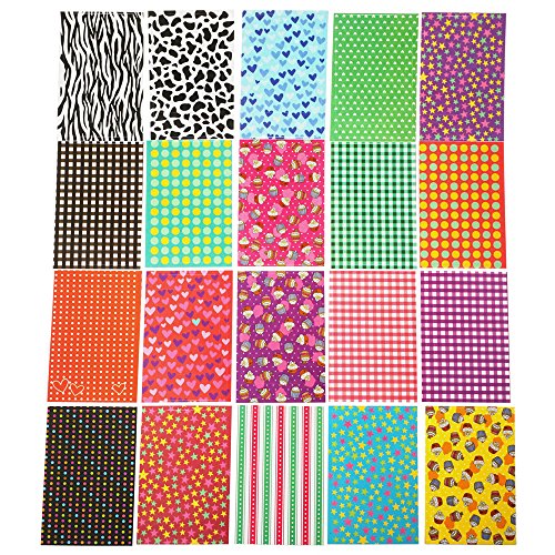 20 hojas de pegamento decorativo para bordes de película creativa para Fujifilm Mini 9, 8, 7s, 25, 50s, 90 y 7 — patrón de colores vivos