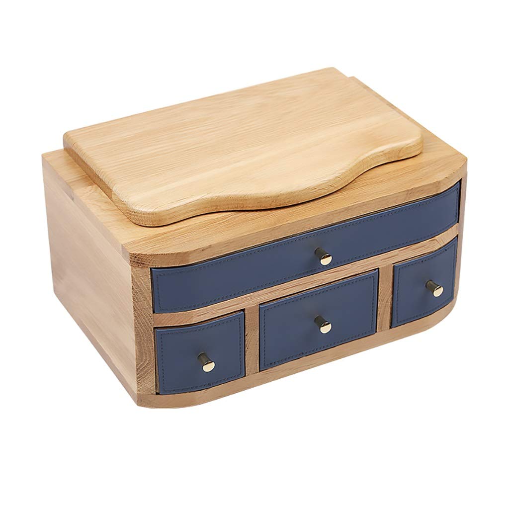 Jewelry Case Mirror Jewelery Box Organizer 4 Drawers Jewelry Organizer Storage Rings Wood PU Women Storage Ring Holder