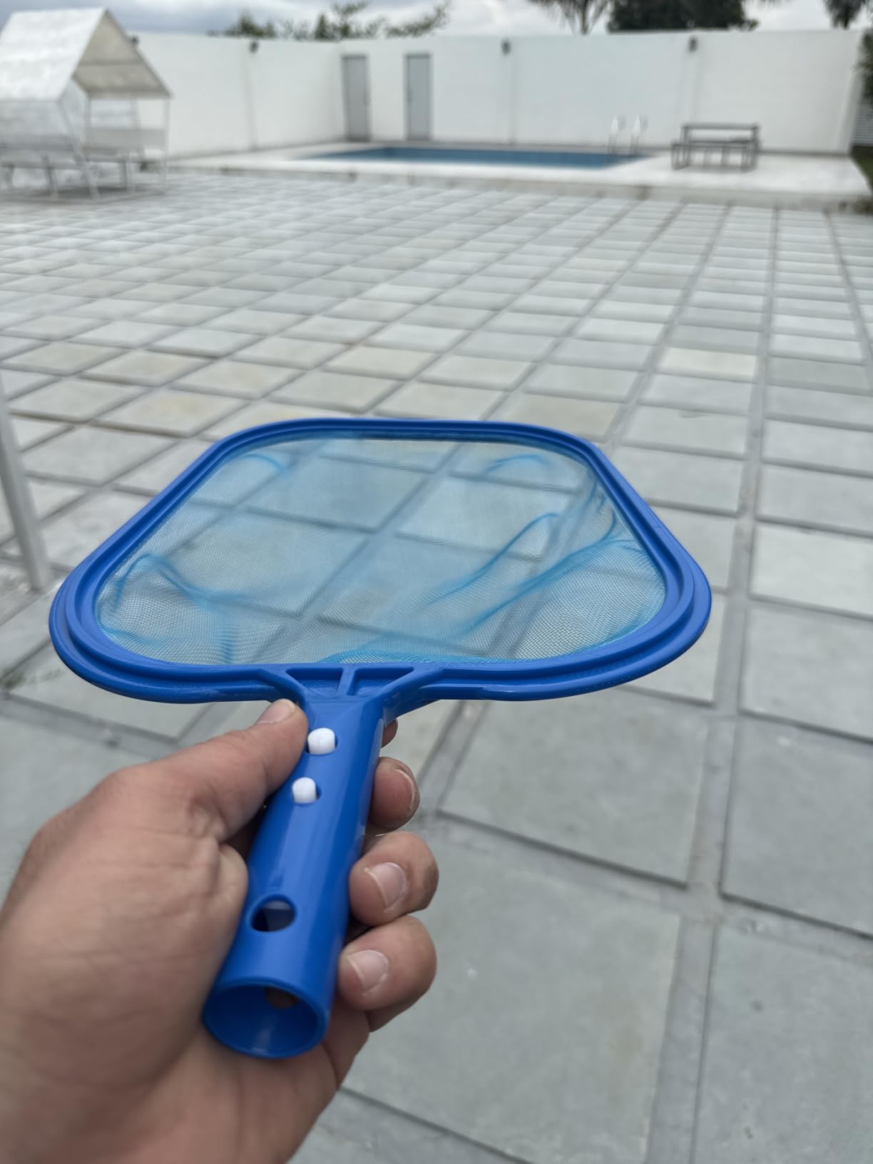 Pool Rake Skimmer Net Swimming Pool Skimmer Net, Fine Mesh Pool Leaf Rake Net with Double ...