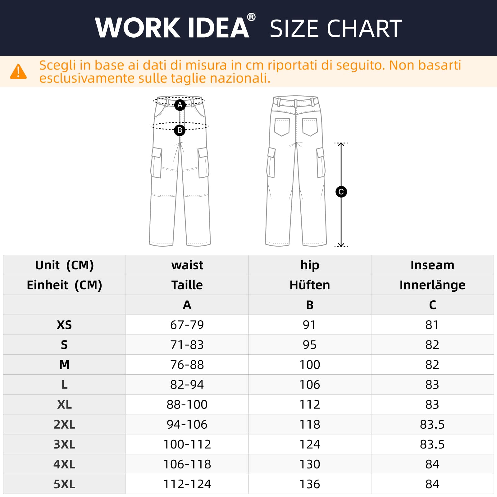 WORK IDEA Pantaloni da Trekking da Donna, Elasticizzati, Slim Fit, Impermeabili, Adatti per attività all'aperto