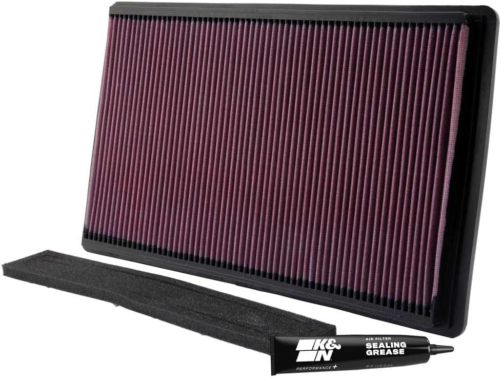 K&N High-Flow Original Lifetime Engine Air Filter: Increase Power: Premium, Washable: Compatible with 1990-1996 Chevrolet/Pontiac: Corvette, ZR1, Firebird, 33-2035