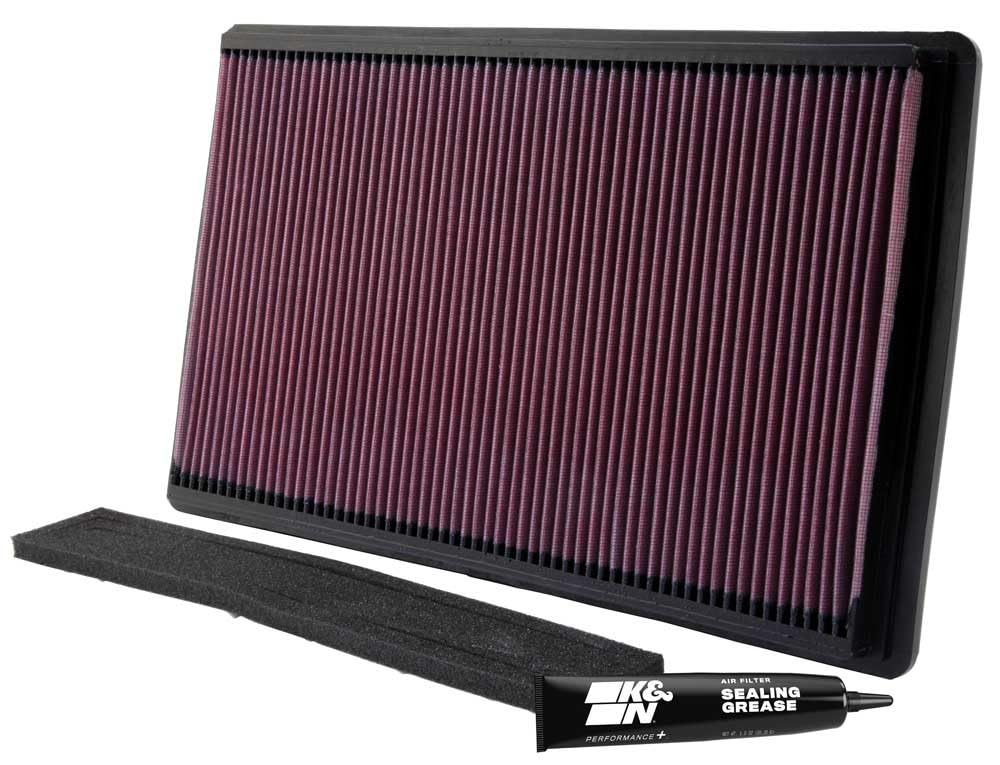 K&N High-Flow Original Lifetime Engine Air Filter: Increase Power: Premium, Washable: Compatible with 1990-1996 Chevrolet/Pontiac: Corvette, ZR1, Firebird, 33-2035