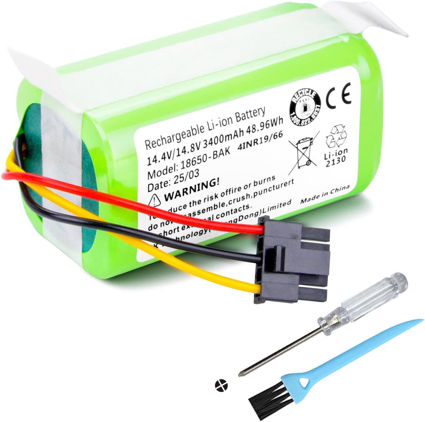 3400mAh Vacuum Battery Replacement for iRobot Roomba Combo Essential Y0110, Y011020, Y011040, Y0140, Y014020, Y011240, Q011, Q011020, Q0120, Q012020, for Eufy L50 L60 Hybrid SES Robot Vacuum Cleaner